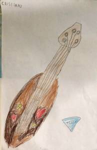 Strumenti musicali e disegni ispirati dalla lettura animata della Favola dei suoni di Galileo Galilei