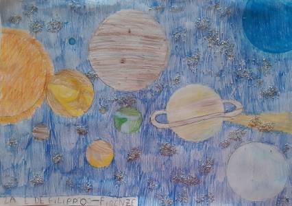 Disegni del Sistema Solare ispirati dal racconto dei burattini