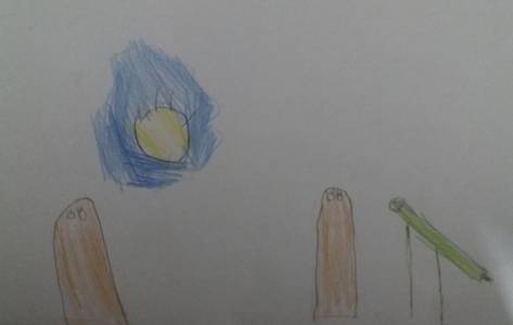 Disegni ispirati al racconto dei burattini