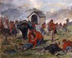 Giovanni Fattori, '21 Luglio 1866. Giovanni Del Greco medico garibaldino soccorre i feriti durante la battaglia di Bezzecca'.